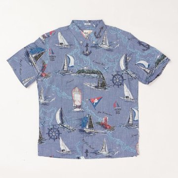 reynspooner レインスプーナー　125-6187 パシフィックカップ　2024 BUTTON FTONT 前開き アロハ シャツ　ハワイ 夏 半袖の画像