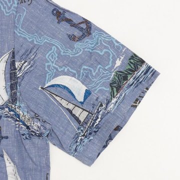 reynspooner レインスプーナー　125-6187 パシフィックカップ　2024 BUTTON FTONT 前開き アロハ シャツ　ハワイ 夏 半袖の画像