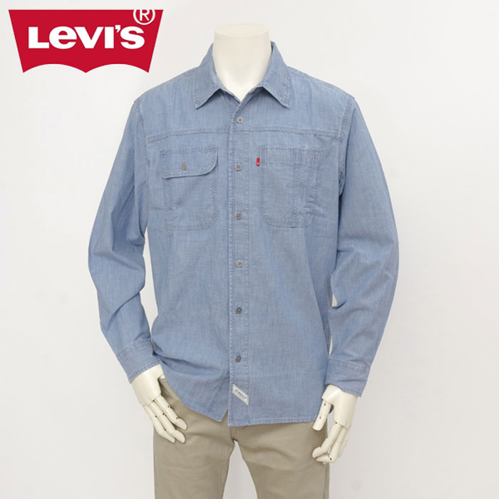 LEVI'S リーバイス a7224-00 ワークシャツ トップス シャツ メンズ 長袖 デニム ロングスリーブ の画像