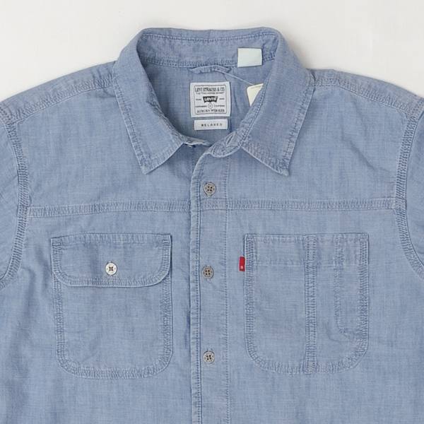 LEVI'S リーバイス a7224-00 ワークシャツ トップス シャツ メンズ 長袖 デニム ロングスリーブ の画像