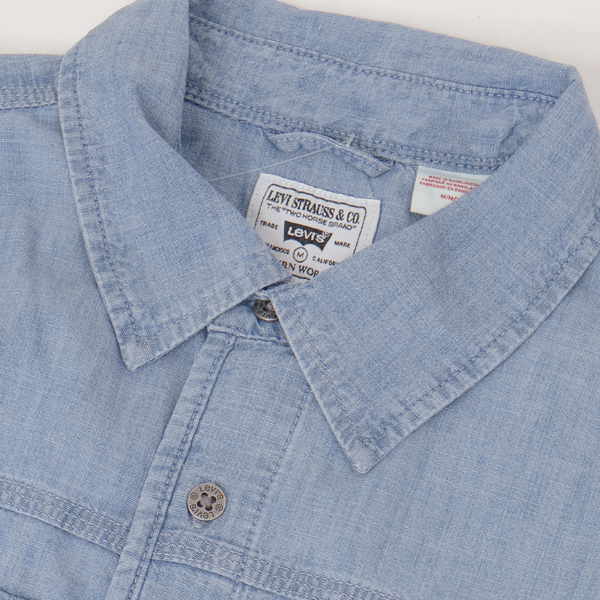 LEVI'S リーバイス a7224-00 ワークシャツ トップス シャツ メンズ 長袖 デニム ロングスリーブ の画像