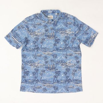 reynspooner レインスプーナー　ISLAND PARADISE BF 125-6221 Spooner Kloth But BUTTON FTONT 前開き アロハ シャツ　ハワイ 夏 半袖の画像