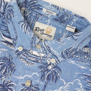 reynspooner レインスプーナー　ISLAND PARADISE BF 125-6221 Spooner Kloth But BUTTON FTONT 前開き アロハ シャツ　ハワイ 夏 半袖の画像