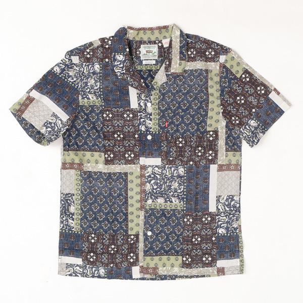  Levis リーバイス 72625-0110 The Sunset Camp Shirt 10)DRESS BLUE　サンセットキャンプシャツ　半袖シャツ　アロハシャツ　開襟の画像