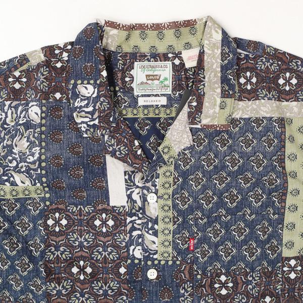  Levis リーバイス 72625-0110 The Sunset Camp Shirt 10)DRESS BLUE　サンセットキャンプシャツ　半袖シャツ　アロハシャツ　開襟の画像