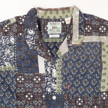  Levis リーバイス 72625-0110 The Sunset Camp Shirt 10)DRESS BLUE　サンセットキャンプシャツ　半袖シャツ　アロハシャツ　開襟の画像
