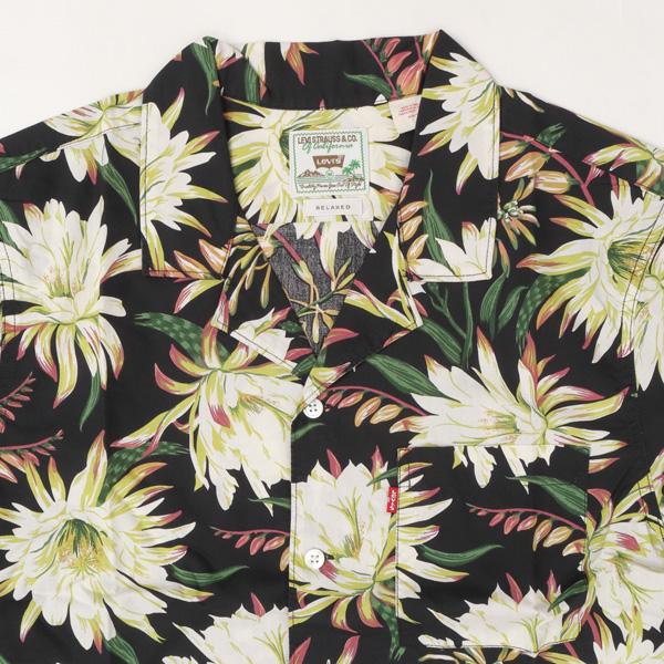 Levis リーバイス 72625-0116 The Sunset Camp Shirt 16)JET BLACK 　サンセットキャンプシャツ　半袖シャツ　アロハシャツ　開襟の画像