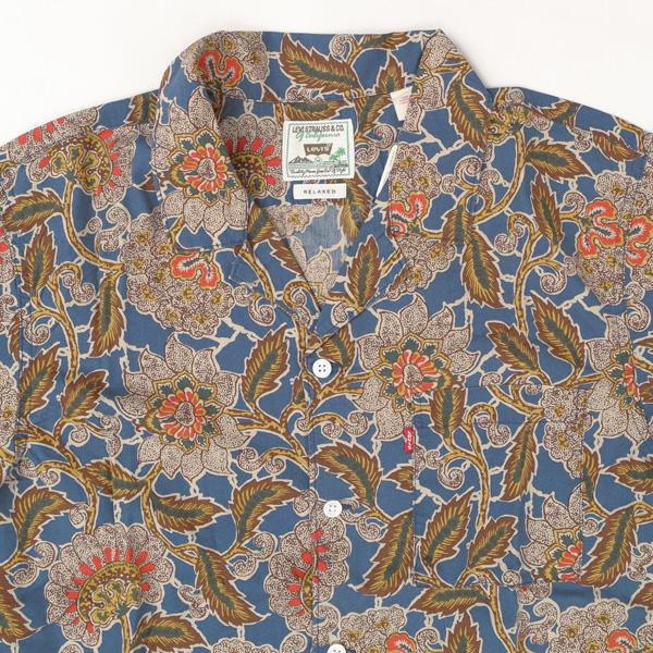 Levis リーバイス 72625-0117 The Sunset Camp Shirt  ELIAN FLORAL WHITE PEPP サンセットキャンプシャツ 半袖シャツ アロハシャツ 開襟 メの画像