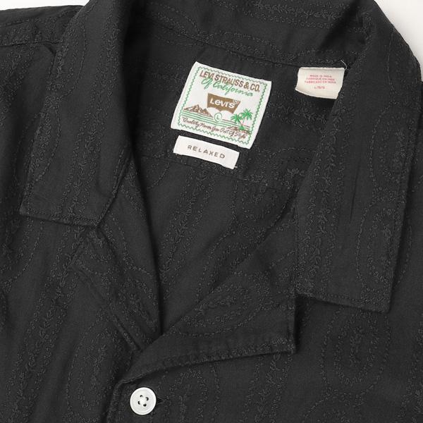 Levis リーバイス 72625-0115 The Sunset Camp Shirt  EMBER DETAIL STRIOE V3  　サンセットキャンプシャツ　半袖シャツ　アロハシャツ　開襟の画像