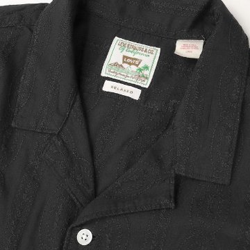 Levis リーバイス 72625-0115 The Sunset Camp Shirt  EMBER DETAIL STRIOE V3  　サンセットキャンプシャツ　半袖シャツ　アロハシャツ　開襟の画像