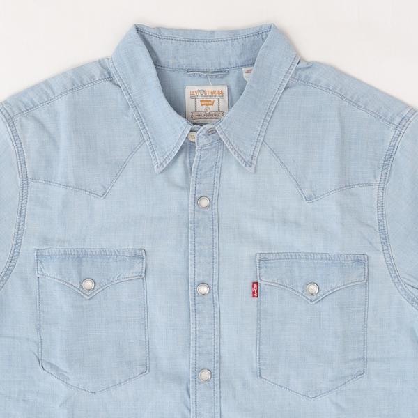 リーバイス　BARSTOW ウエスタンシャツ STANDARD　85744-00 66)BURNETT LIGHT CHAMBRAY シャンブレー　5.0oz  ライトシャンブレーの画像