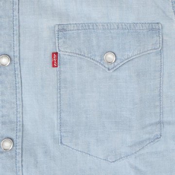 リーバイス　BARSTOW ウエスタンシャツ STANDARD　85744-00 66)BURNETT LIGHT CHAMBRAY シャンブレー　5.0oz  ライトシャンブレーの画像