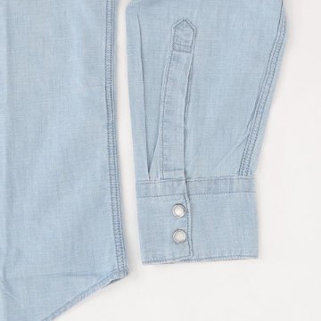 リーバイス　BARSTOW ウエスタンシャツ STANDARD　85744-00 66)BURNETT LIGHT CHAMBRAY シャンブレー　5.0oz  ライトシャンブレーの画像