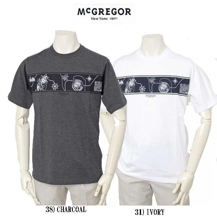 マッグレガー　メンズ半袖Ｔシャツ、111725104 航海時代のモチーフTeeシャツ M,L,XL  綿100％の画像