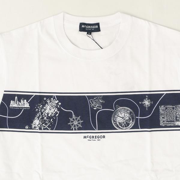 マッグレガー　メンズ半袖Ｔシャツ、111725104 航海時代のモチーフTeeシャツ M,L,XL  綿100％の画像