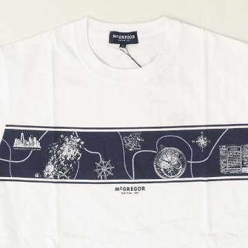 マッグレガー　メンズ半袖Ｔシャツ、111725104 航海時代のモチーフTeeシャツ M,L,XL  綿100％の画像