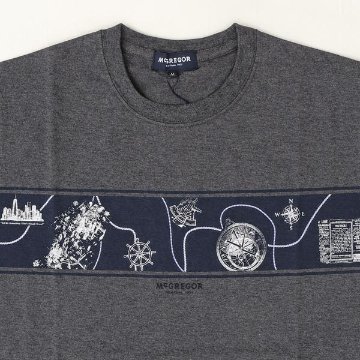 マッグレガー　メンズ半袖Ｔシャツ、111725104 航海時代のモチーフTeeシャツ M,L,XL  綿100％の画像