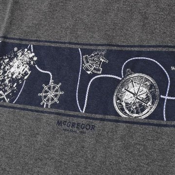マッグレガー　メンズ半袖Ｔシャツ、111725104 航海時代のモチーフTeeシャツ M,L,XL  綿100％の画像
