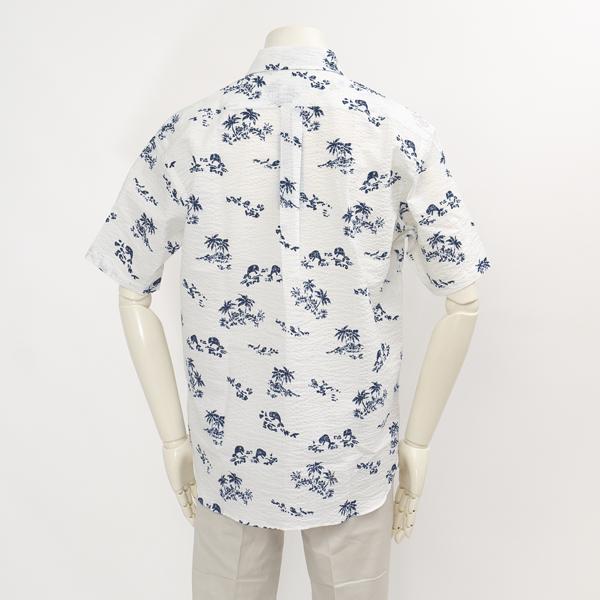 30％OFF McGREGOR　マクレガー 111164701 メンズ　半袖シャツ　ハワイアンアイビー　ボタダウンｓロハ風プリントシャツの画像