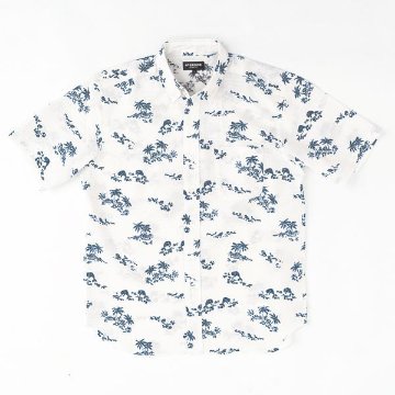 30％OFF McGREGOR　マクレガー 111164701 メンズ　半袖シャツ　ハワイアンアイビー　ボタダウンｓロハ風プリントシャツの画像