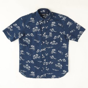 30％OFF McGREGOR　マクレガー 111164701 メンズ　半袖シャツ　ハワイアンアイビー　ボタダウンｓロハ風プリントシャツの画像