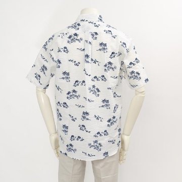 30％OFF McGREGOR　マクレガー 111164701 メンズ　半袖シャツ　ハワイアンアイビー　ボタダウンｓロハ風プリントシャツの画像