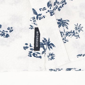 30％OFF McGREGOR　マクレガー 111164701 メンズ　半袖シャツ　ハワイアンアイビー　ボタダウンｓロハ風プリントシャツの画像