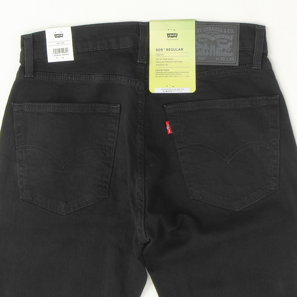 リーバイス LEVI'S 505 ジーンズ ストレート レギュラー ストレート ストレッチ 00505-1469 ブラック メンズ パンツ の画像