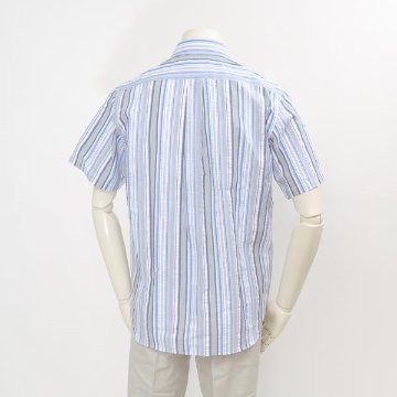  McGREGOR マックレガー メンズ 半袖シャツ 1111165101　10%OFF  Cool　Max ボタンダウウサッカーストライプ 綿75％　ポリエステル25％ の画像