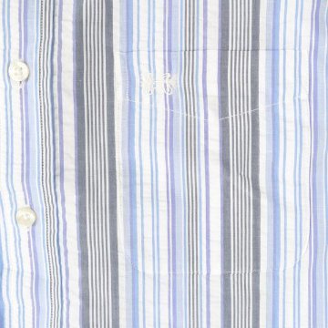  McGREGOR マックレガー メンズ 半袖シャツ 1111165101　10%OFF  Cool　Max ボタンダウウサッカーストライプ 綿75％　ポリエステル25％ の画像