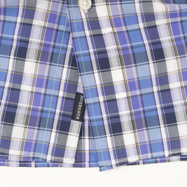  McGREGOR マックレガー メンズ 半袖シャツ 1111165101　10%OFF  Cool　Max ボタンダウウサッカーストライプ 綿75％　ポリエステル25％ の画像