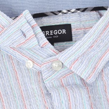  McGREGOR マックレガー メンズ 半袖シャツ 111165103　10%OFF  レギュラー襟のサッカー ストレッチシャツ ちぢみ風サカー、襟留め隠しボタン仕様 綿95％ポリウレタン5％の画像