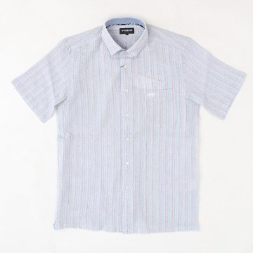  McGREGOR マックレガー メンズ 半袖シャツ 111165103　10%OFF  レギュラー襟のサッカー ストレッチシャツ ちぢみ風サカー、襟留め隠しボタン仕様 綿95％ポリウレタン5％の画像
