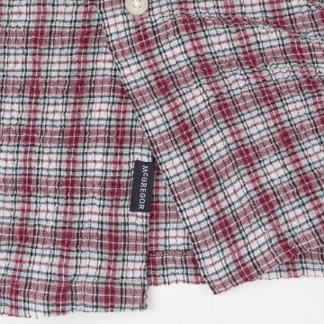  McGREGOR マックレガー メンズ 半袖シャツ 111165103　10%OFF  レギュラー襟のサッカー ストレッチシャツ ちぢみ風サカー、襟留め隠しボタン仕様 綿95％ポリウレタン5％の画像