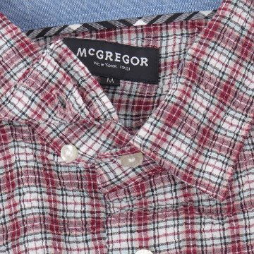  McGREGOR マックレガー メンズ 半袖シャツ 111165103　10%OFF  レギュラー襟のサッカー ストレッチシャツ ちぢみ風サカー、襟留め隠しボタン仕様 綿95％ポリウレタン5％の画像