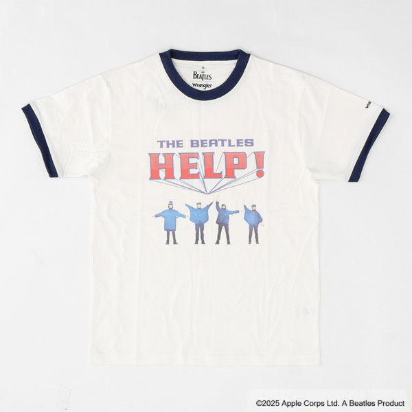 Wrangler ラングラー Beatles ビートルズ wt9013 プリントTシャツ HELP 半袖 ショートスリーブ メンズ レディース トップス ジョンレノン JohnLennon の画像