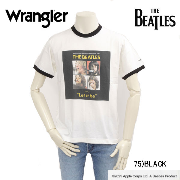Wrangler ラングラー Beatles ビートルズ wt9013 プリントTシャツ HELP 半袖 ショートスリーブ メンズ レディース トップス ジョンレノン JohnLennon の画像