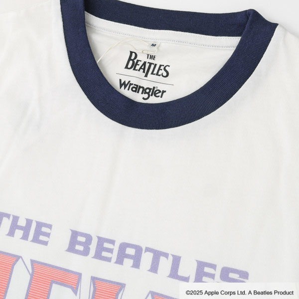 Wrangler ラングラー Beatles ビートルズ wt9013 プリントTシャツ HELP 半袖 ショートスリーブ メンズ レディース トップス ジョンレノン JohnLennon の画像