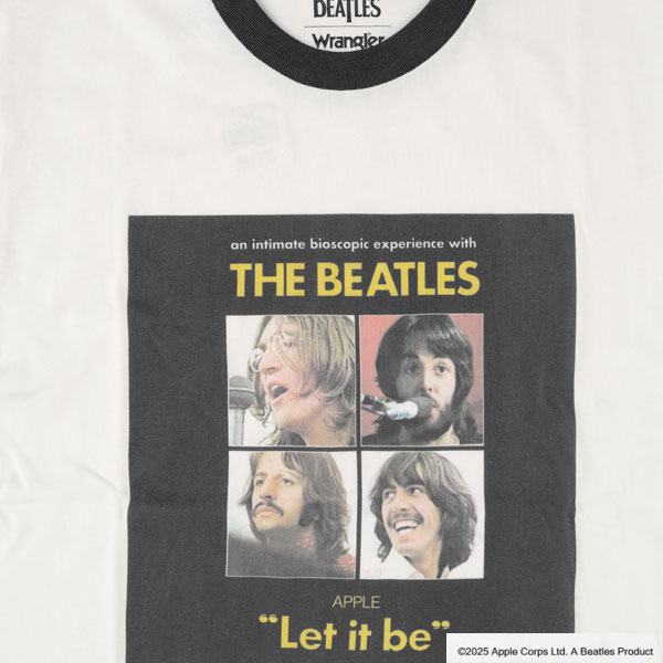 Wrangler ラングラー Beatles ビートルズ wt9013 プリントTシャツ HELP 半袖 ショートスリーブ メンズ レディース トップス ジョンレノン JohnLennon の画像