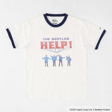 Wrangler ラングラー Beatles ビートルズ wt9013 プリントTシャツ HELP 半袖 ショートスリーブ メンズ レディース トップス ジョンレノン JohnLennon の画像