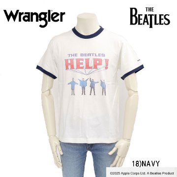 Wrangler ラングラー Beatles ビートルズ wt9013 プリントTシャツ HELP 半袖 ショートスリーブ メンズ レディース トップス ジョンレノン JohnLennon の画像