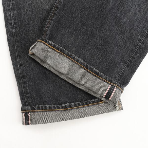 EDWIN エドウィン e50540-182 ブラックユーズド 505z ワイドストレートパンツ SELVAGE VINTAGE WIDE STRAIGHT  日本製 セルヴィッチデニムの画像