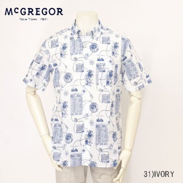 McGREGOR マックレガー メンズ 半袖シャツ 111165108 ボタンダウン 半袖 サッカー素材 トップス の画像