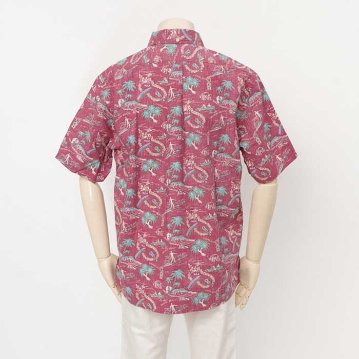 reynspooner レインスプーナー　125-5613 前開　ボタンフロント アロハ シャツ　ハワイ 夏 半袖 トップス 0452）MAUVEWOODの画像