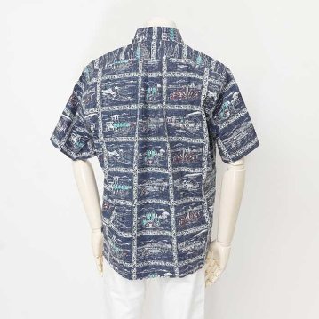 reynspooner レインスプーナー　125-5322 LIFE　GURDS CLASSIC ボタンフロント　前開　半袖　アロハシャツ　ハワイ　の画像