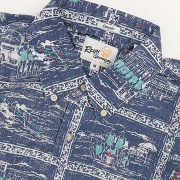 reynspooner レインスプーナー　125-5322 LIFE　GURDS CLASSIC ボタンフロント　前開　半袖　アロハシャツ　ハワイ　の画像