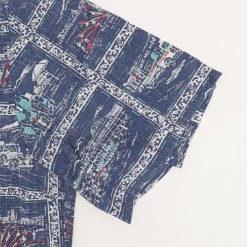 reynspooner レインスプーナー　125-5322 LIFE　GURDS CLASSIC ボタンフロント　前開　半袖　アロハシャツ　ハワイ　の画像