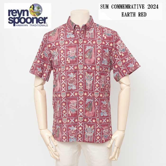 reynspooner レインスプーナー　125-6171 SUM　COMMEMORATIVE 2024 0359)EEART アロハ シャツ　ハワイ 夏 半袖 トップス の画像