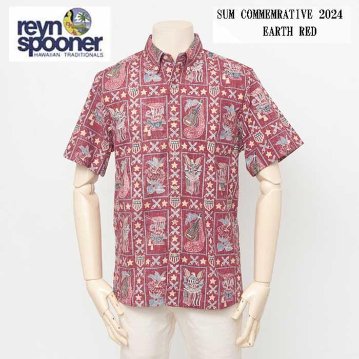 reynspooner レインスプーナー　125-6171 SUM　COMMEMORATIVE 2024 0359)EEART アロハ シャツ　ハワイ 夏 半袖 トップス の画像