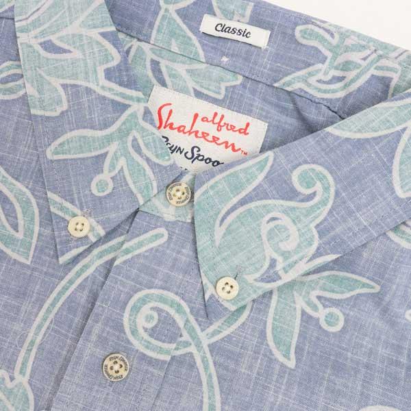 reynspooner レインスプーナー　126-6166 CLASSIC　PAREAU PO 0196）BLUE　HORIZON 半袖　アロハシャツの画像